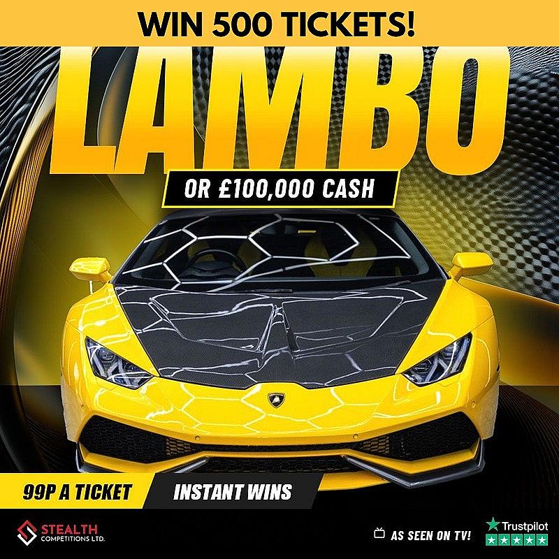 LAMBORGHINI MINI RAFFLE - WIN 500 TICKETS!    