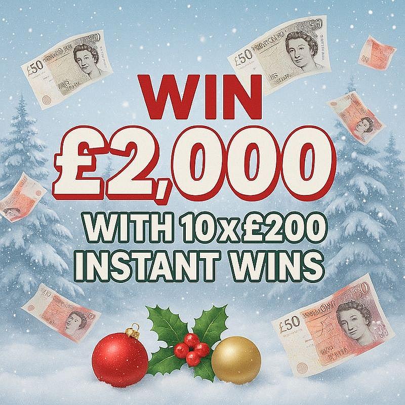 £2,000 CASH WITH 10 X £200 INSTANT WINS - AUTO DRAW!  