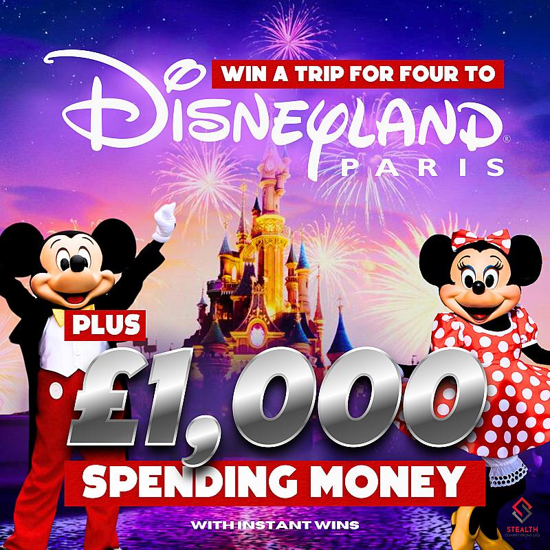 DISNEYLAND PARIS WITH CASH + INSTANT WINS! 