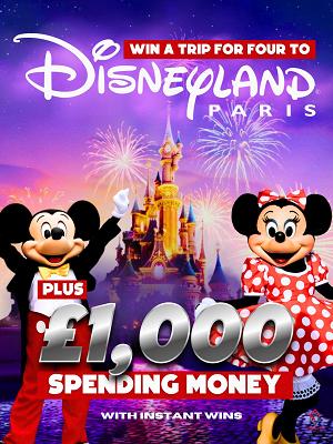 DISNEYLAND PARIS WITH CASH + INSTANT WINS! 