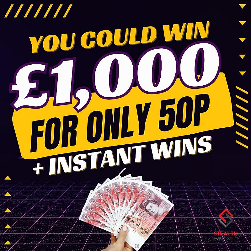 £1,000 FOR 50P WITH INSTANT WINS INCLUDING BMW M430i!