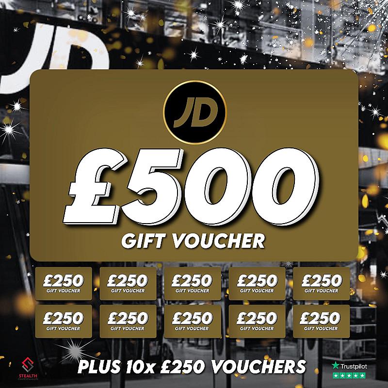 £500 JD VOUCHER WITH 10 X £250 JD INSTANT WINS! 
