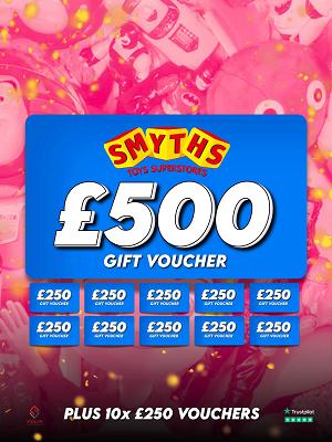 £500 SMYTHS VOUCHER WITH 10 X £250 SMYTHS INSTANT WINS! 