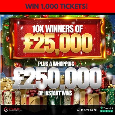 XMAS DAY MINI RAFFLE - WIN 1,000 TICKETS!         