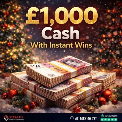 £1,000 XMAS CASH WITH INSTANT WINS - AUTO DRAW!