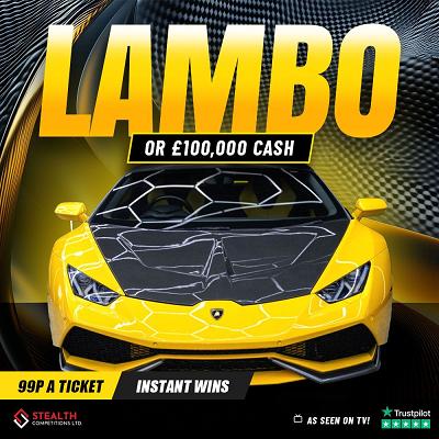 5 TICKETS INTO THE LAMBORGHINI DRAW!