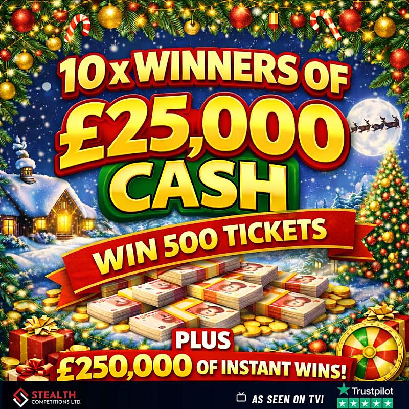 XMAS DAY MINI RAFFLE - WIN 500 TICKETS!        