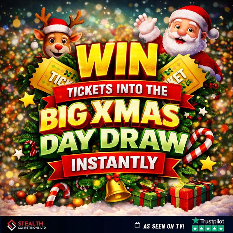WIN TICKETS INTO THE BIG XMAS DRAW - £500 MAIN PRIZE!