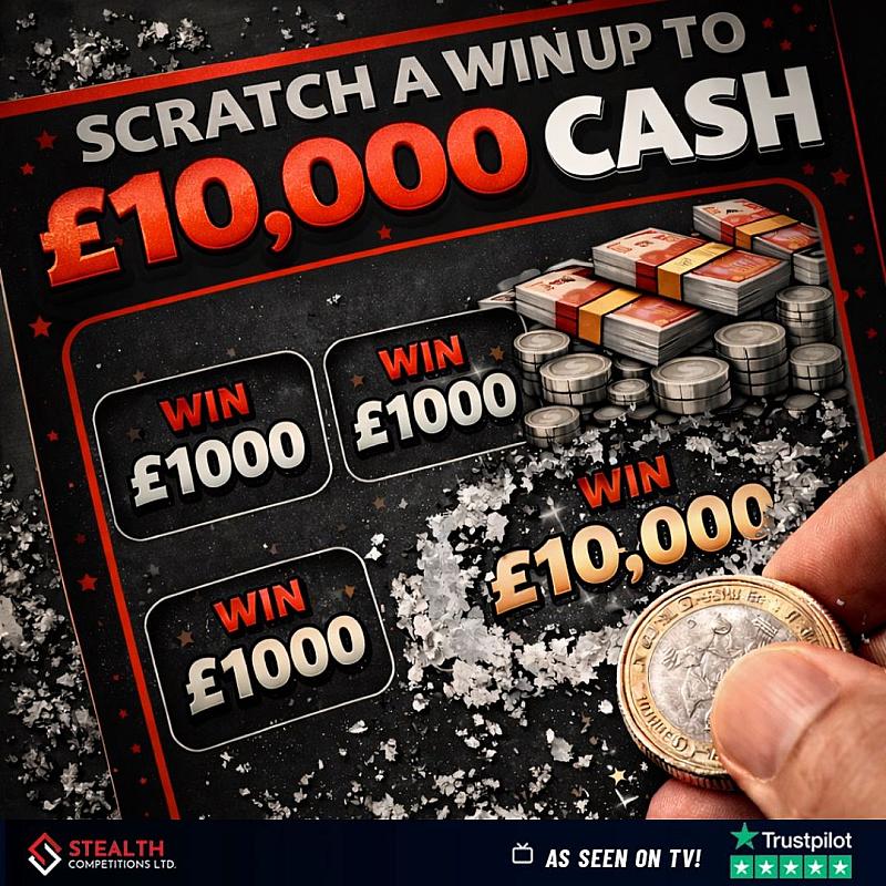 SCRATCH A WIN UP TO £10,000!