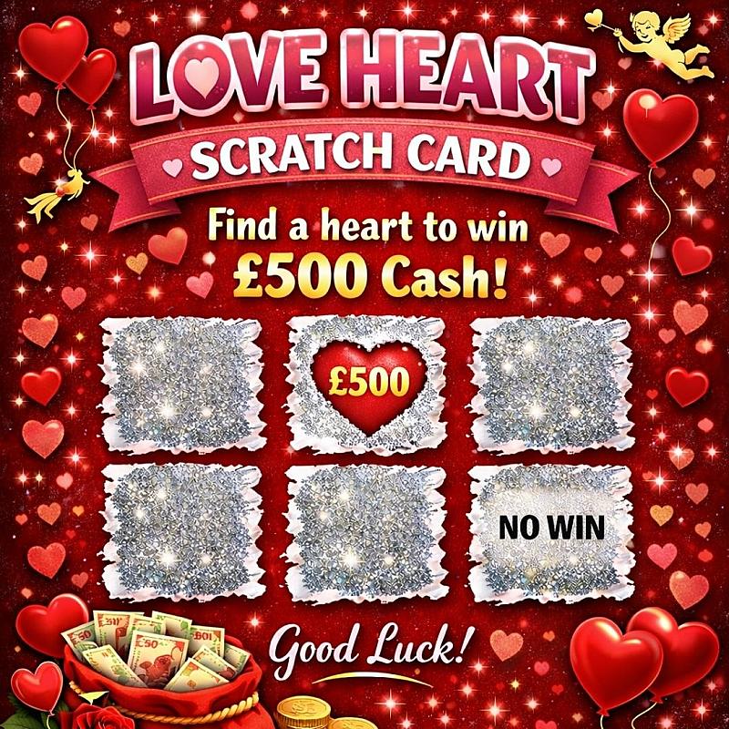 LOVE HEART SCRATCH - FIND A HEART FOR £500!