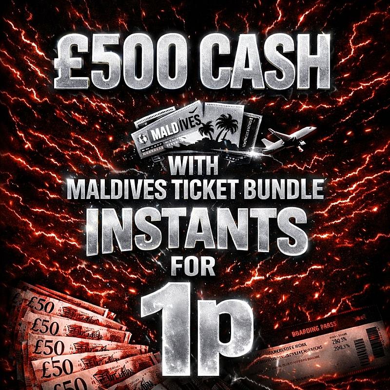 £500 CASH WITH MALDIVES BUNDLE INSTANTS FOR 1P! 