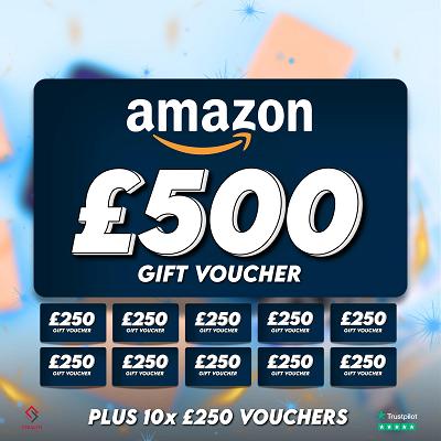 £500 AMAZON VOUCHER WITH 10 X £250 AMAZON INSTANT WINS!  
