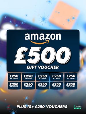 £500 AMAZON VOUCHER WITH 10 X £250 AMAZON INSTANT WINS!  