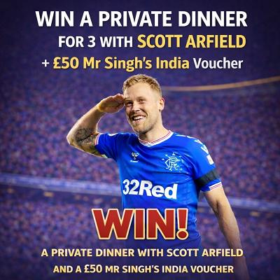 WIN A DINNER FOR 3 WITH SCOTT ARFIELD!  