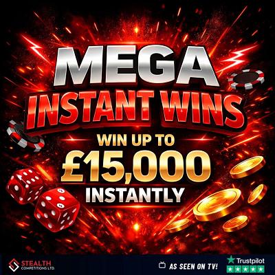 1,000 TICKETS INTO THE MEGA INSTANT WINS DRAW!