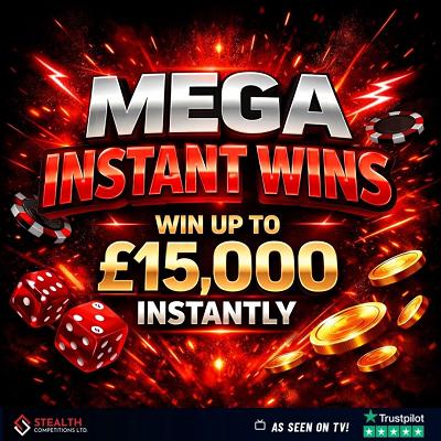 50 TICKETS INTO THE MEGA INSTANT WINS DRAW!