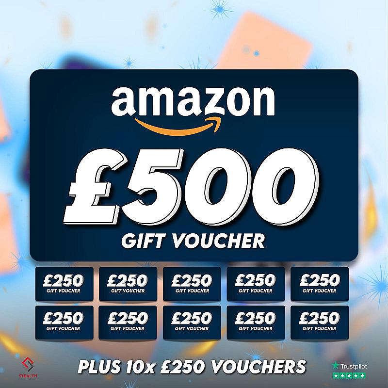 £500 AMAZON VOUCHER WITH 10 X £250 AMAZON INSTANT WINS - AUTO DRAW!