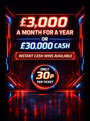 £3,000 A MONTH FOR A YEAR WITH INSTANT WINS! 