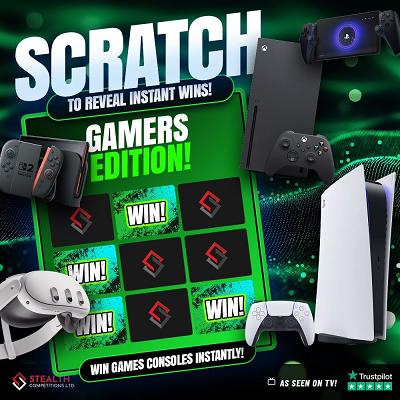 GAMERS SCRATCH EDITION - 3 X £1,000 MAIN PRIZE! 