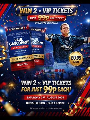 2 X VIP TICKETS TO AN EVENING WITH GAZZA!