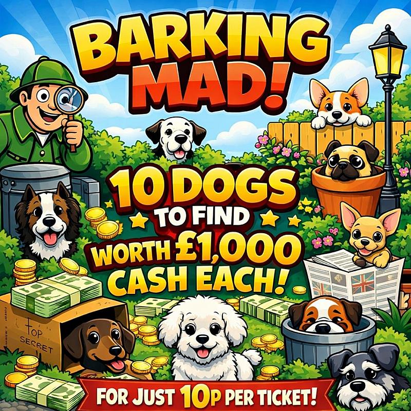 BARKING MAD INSTANT WIN COMPETITION - £1,000 END PRIZE!