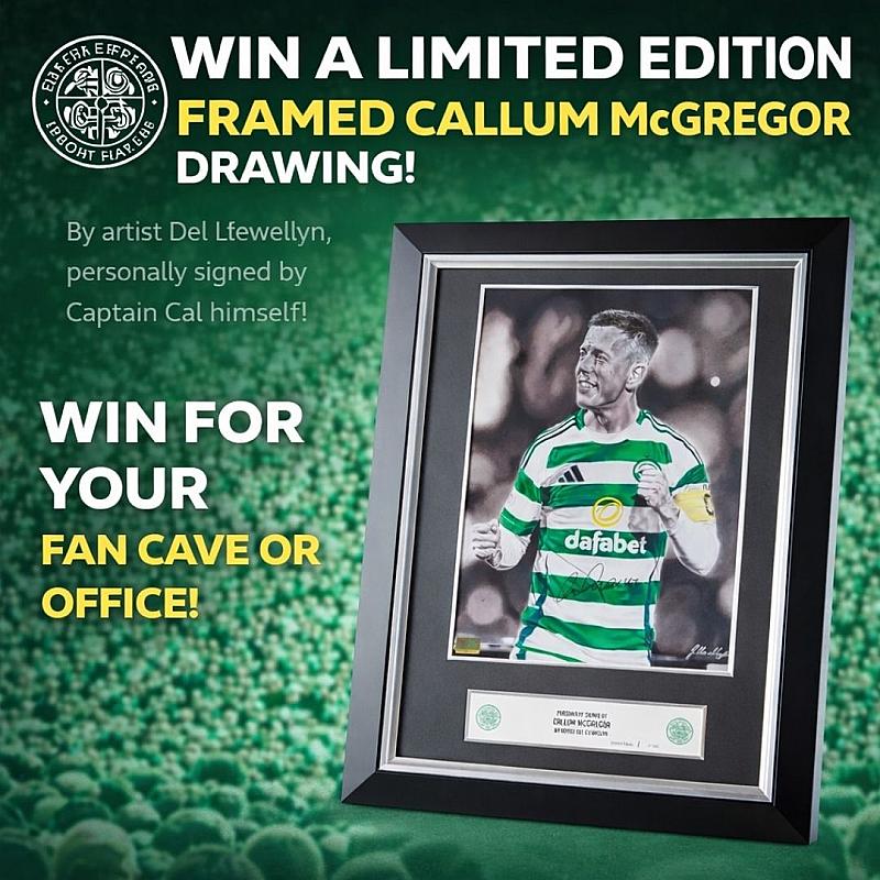 LIMITED EDITION SINGED & FRAMED CALLUM McGREGOR DRAWING!