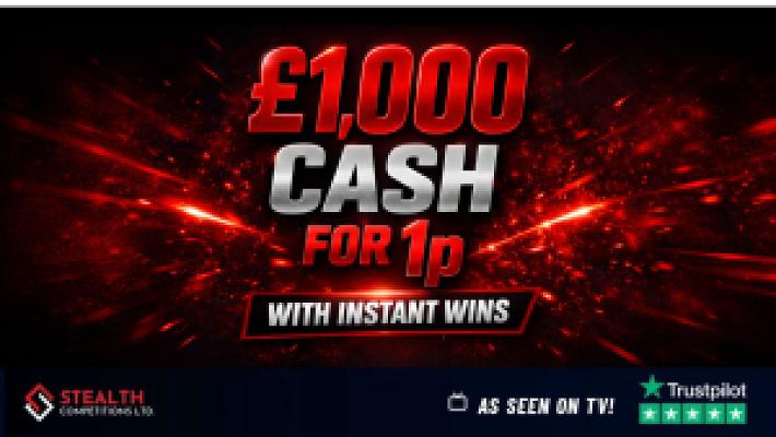 £1,000 CASH FOR 1P WITH INSTANT WINS!!    