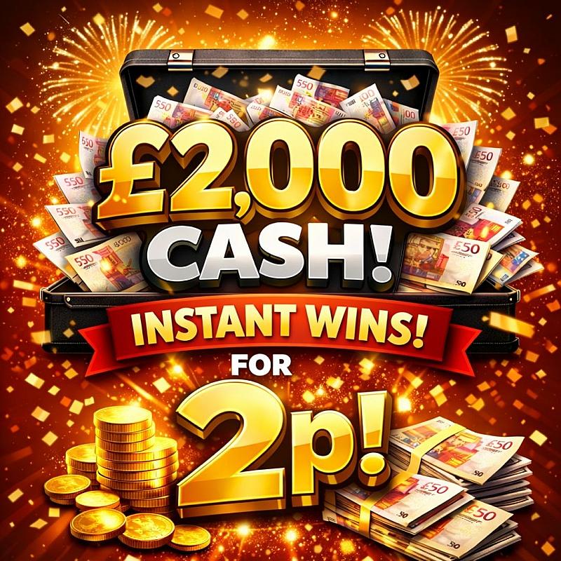 £2,000 CASH FOR 2P WITH INSTANT WINS!      