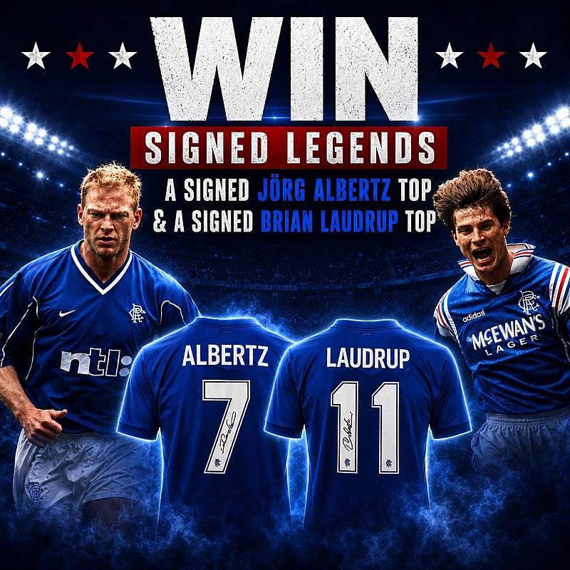 WIN A SIGNED JORG ALBERTZ & A SIGNED BRIAN LAUDRUP TOP!