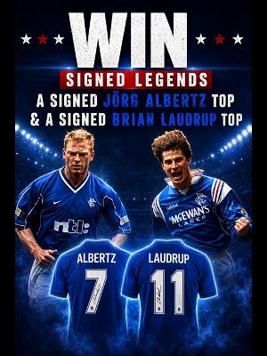 WIN A SIGNED JORG ALBERTZ & A SIGNED BRIAN LAUDRUP TOP!