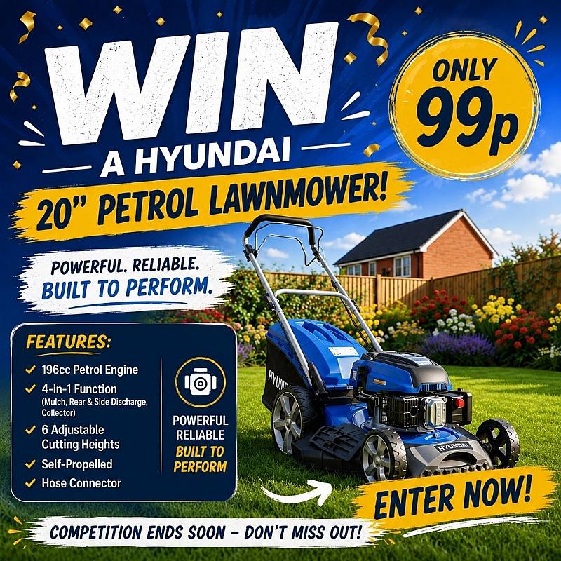 20 INCH HYUNDAI PETROL LAWNMOWER!