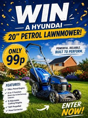 20 INCH HYUNDAI PETROL LAWNMOWER!
