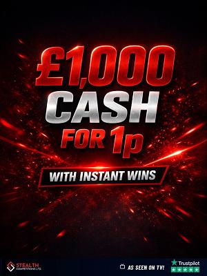 £1,000 CASH FOR 1P WITH INSTANT WINS - AUTO DRAW!