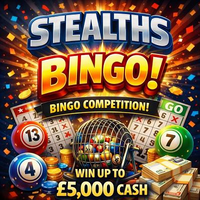 20 TICKETS INTO THE STEALTHS BINGO DRAW!