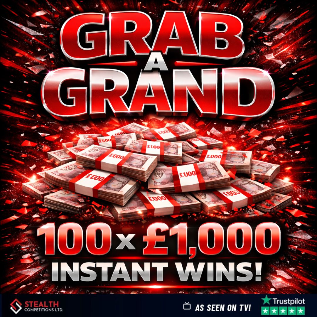 100 X £1,000 WINNERS - GRAB A GRAND! 