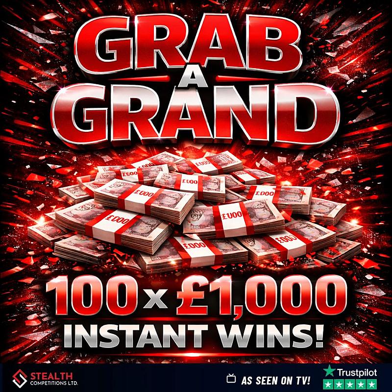 100 X £1,000 WINNERS - GRAB A GRAND! 