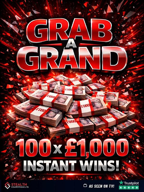 100 X £1,000 WINNERS - GRAB A GRAND! 