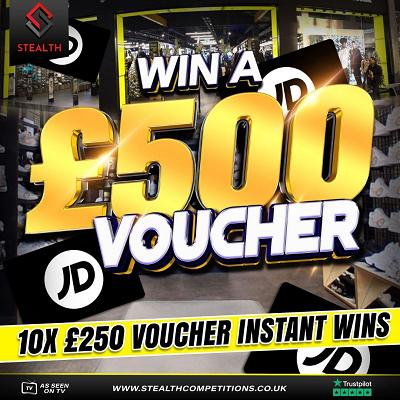 £500 JD VOUCHER WITH 10 X £250 JD INSTANT WINS!  7660