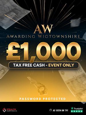 AWARDING WIGTOWNSHIRE £1,000 CASH - EVENT ONLY COMPETITION - AUTO DRAW