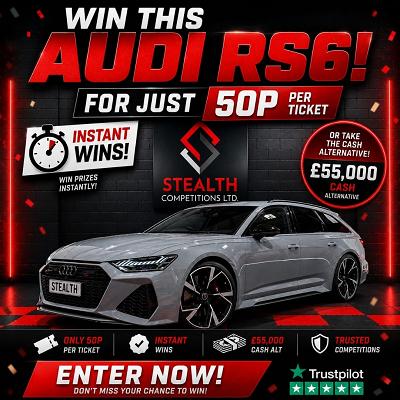 AUDI RS6 CARBON BLACK WITH INSTANT WINS!