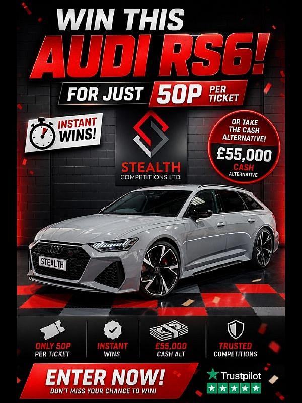 AUDI RS6 CARBON BLACK WITH INSTANT WINS!