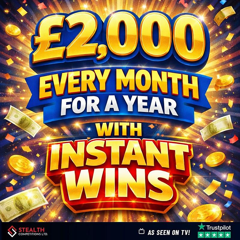 £2,000 A MONTH FOR A YEAR WITH INSTANT WINS! 