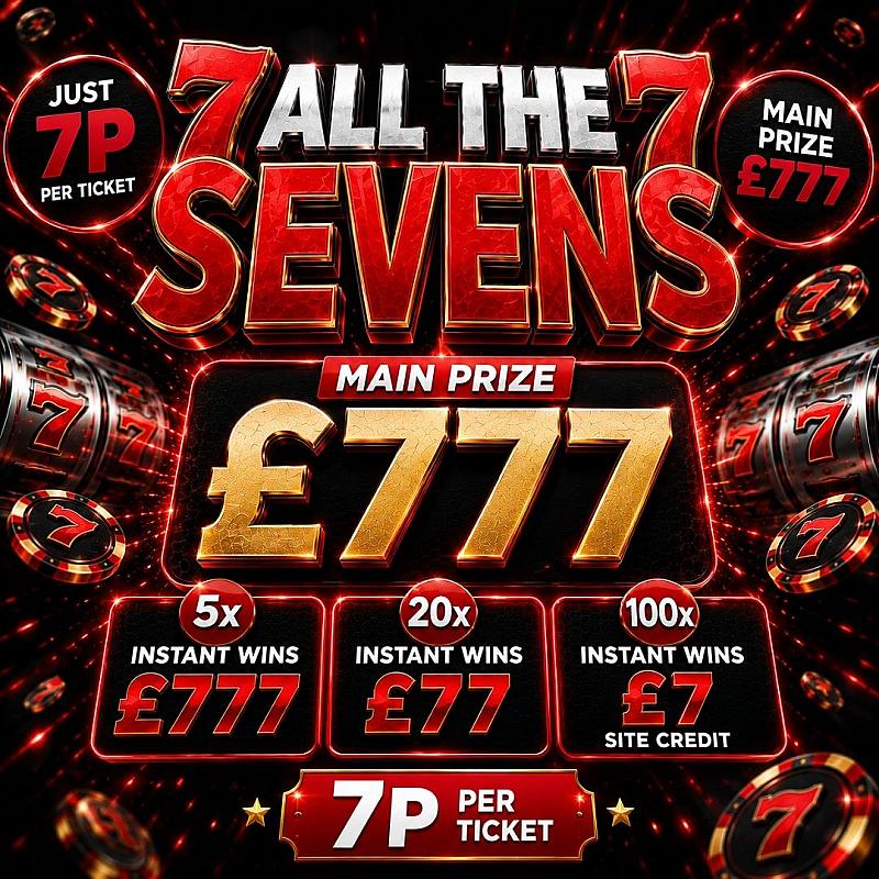 ALL THE 7'S - £777 JACKPOT - AUTO DRAW!      