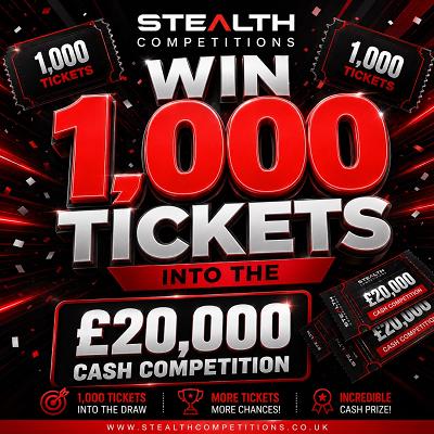 £20,000 MINI DRAW FOR 1,000 TICKETS - AUTO DRAW!
