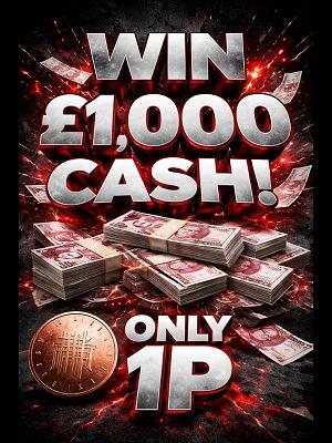£1,000 CASH FOR 1P - AUTO DRAW! 