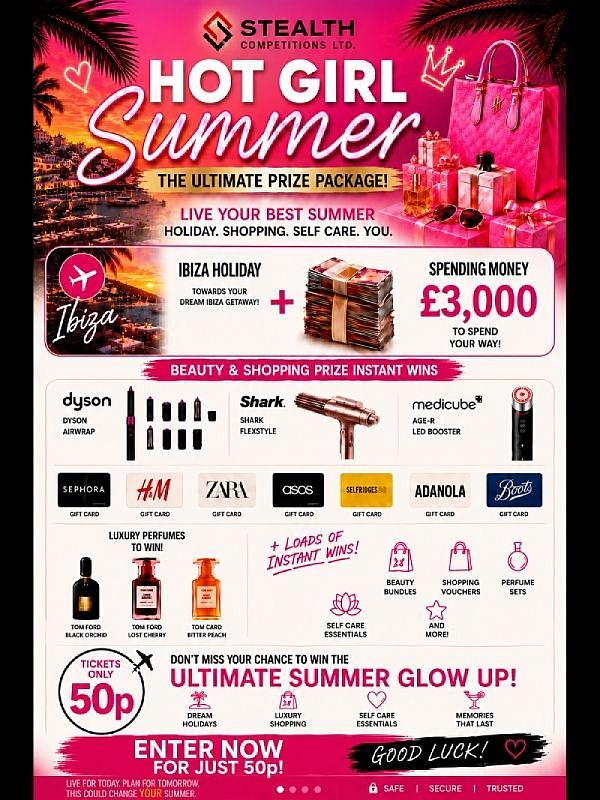 LESLEY'S IBIZA HOLIDAY WITH £3K + INSTANT WINS!