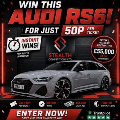 2 TICKETS INTO THE AUDI RS6 DRAW!
