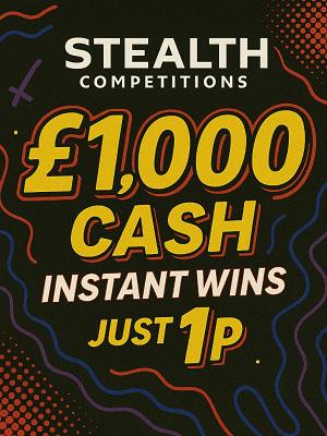 £1,000 CASH FOR 1P WITH INSTANT WINS - AUTO DRAW!      