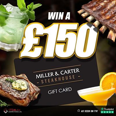 £150 MILLER AND CARTER VOUCHER!     
