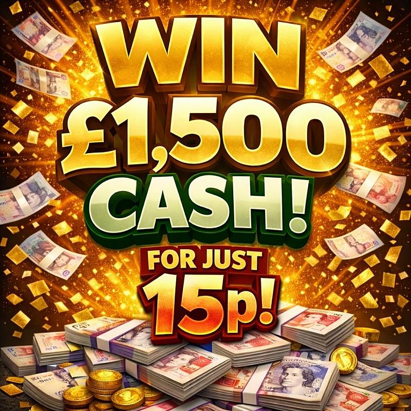 £1,500 CASH FOR JUST 15P - AUTO DRAW!    